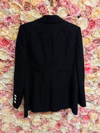 Chanel Classic Little Black Jacket with white buttons