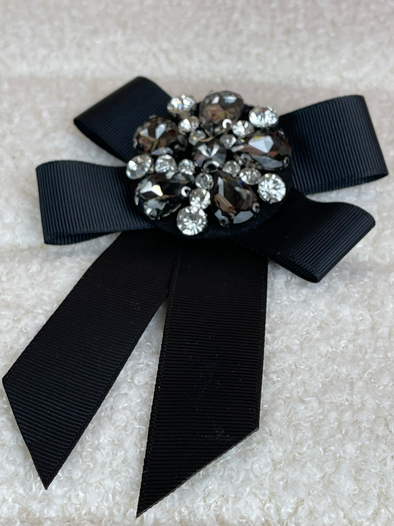 No Name Brooch Black Silver