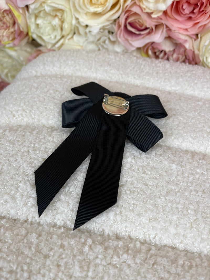 No Name Brooch Black Silver