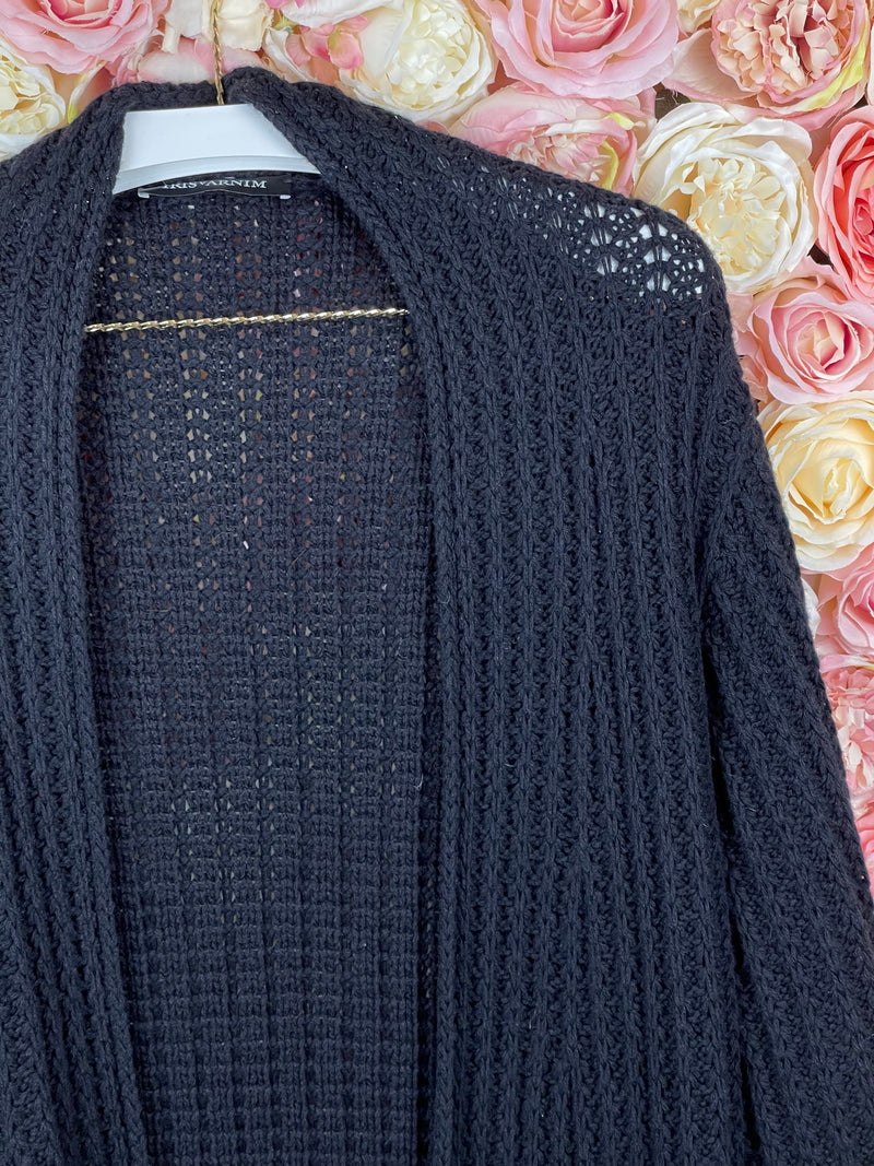 Iris von Arnim Cashmere Knit Cardigan Black Sz. XS