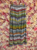 Missoni Knit Pants Multicolor Orange Blue White