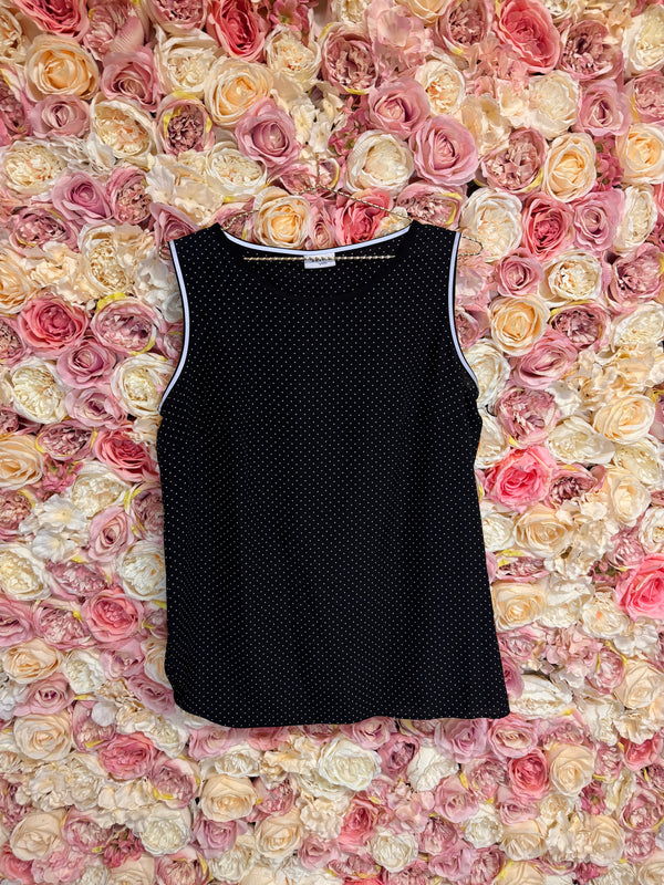 Akris Punto Silk Top Black with Dots