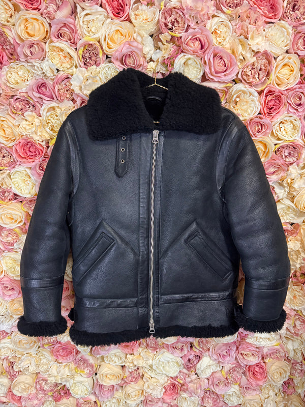 Acne Studios Lambskin Leather Jacket Black