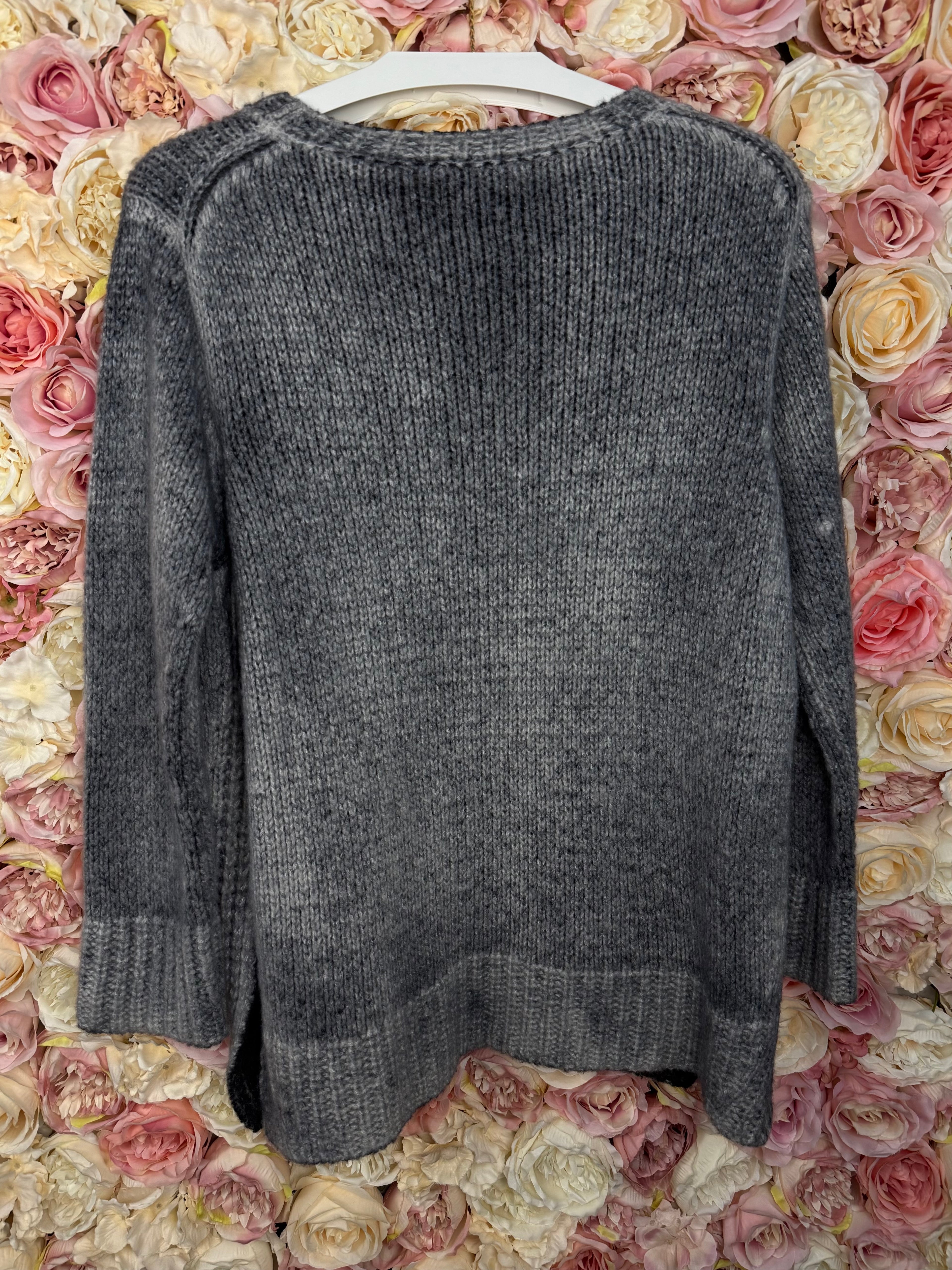 Avant Toi Cashmere Mix Sweater Grey Sz. XS