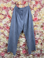 Iris von Arnim Leather Pants Grey & Taupe Sz. 42 DE