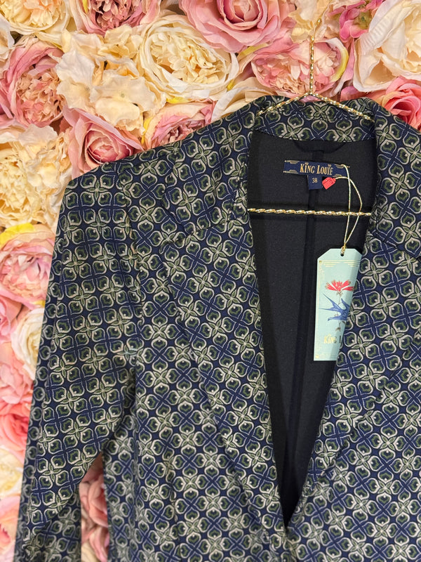 King Louie Blazer Blue Green