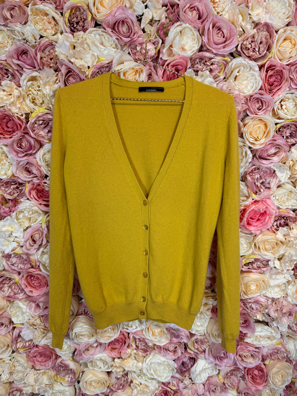 Stefanel Cashmere Cardigan Yellow