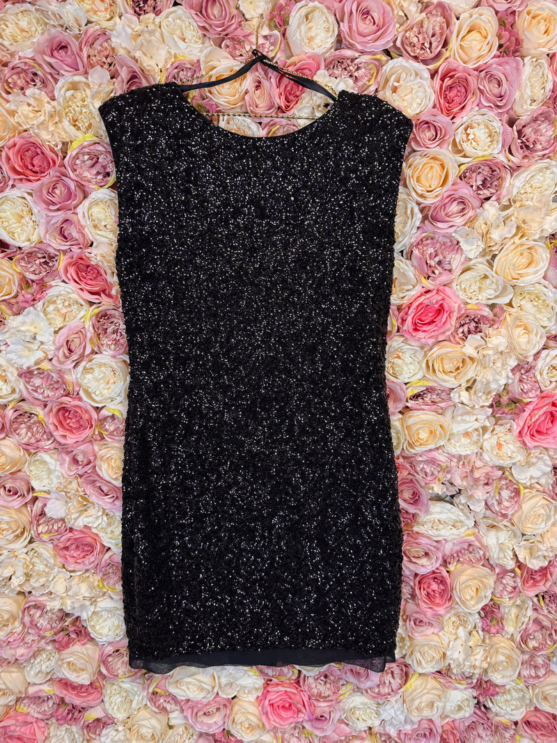 Pronovias Sequins Dress Black