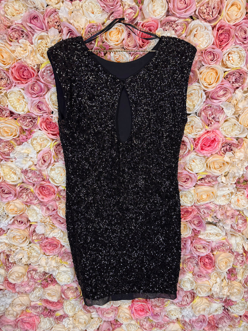 Pronovias Sequins Dress Black