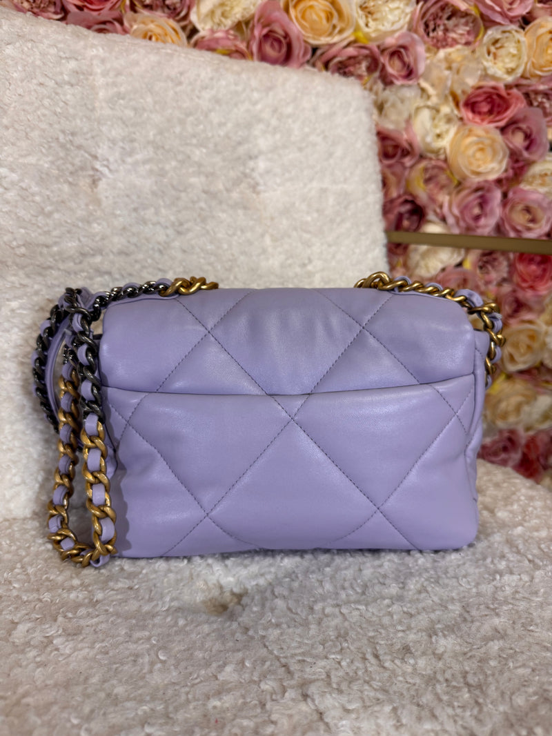 Chanel 19 Leather Bag Lilac