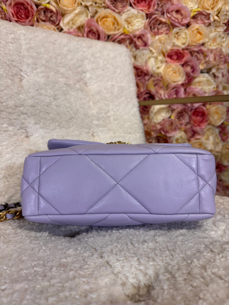 Chanel 19 Leather Bag Lilac