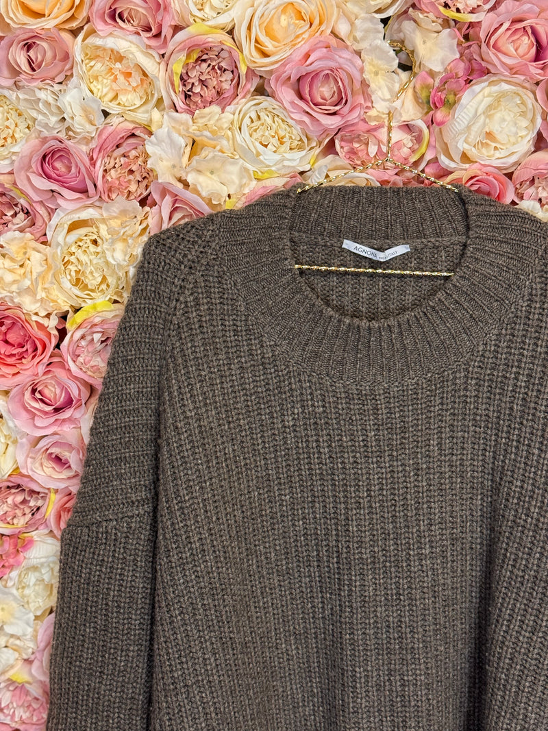 Agnona Cashmere Sweater Brown