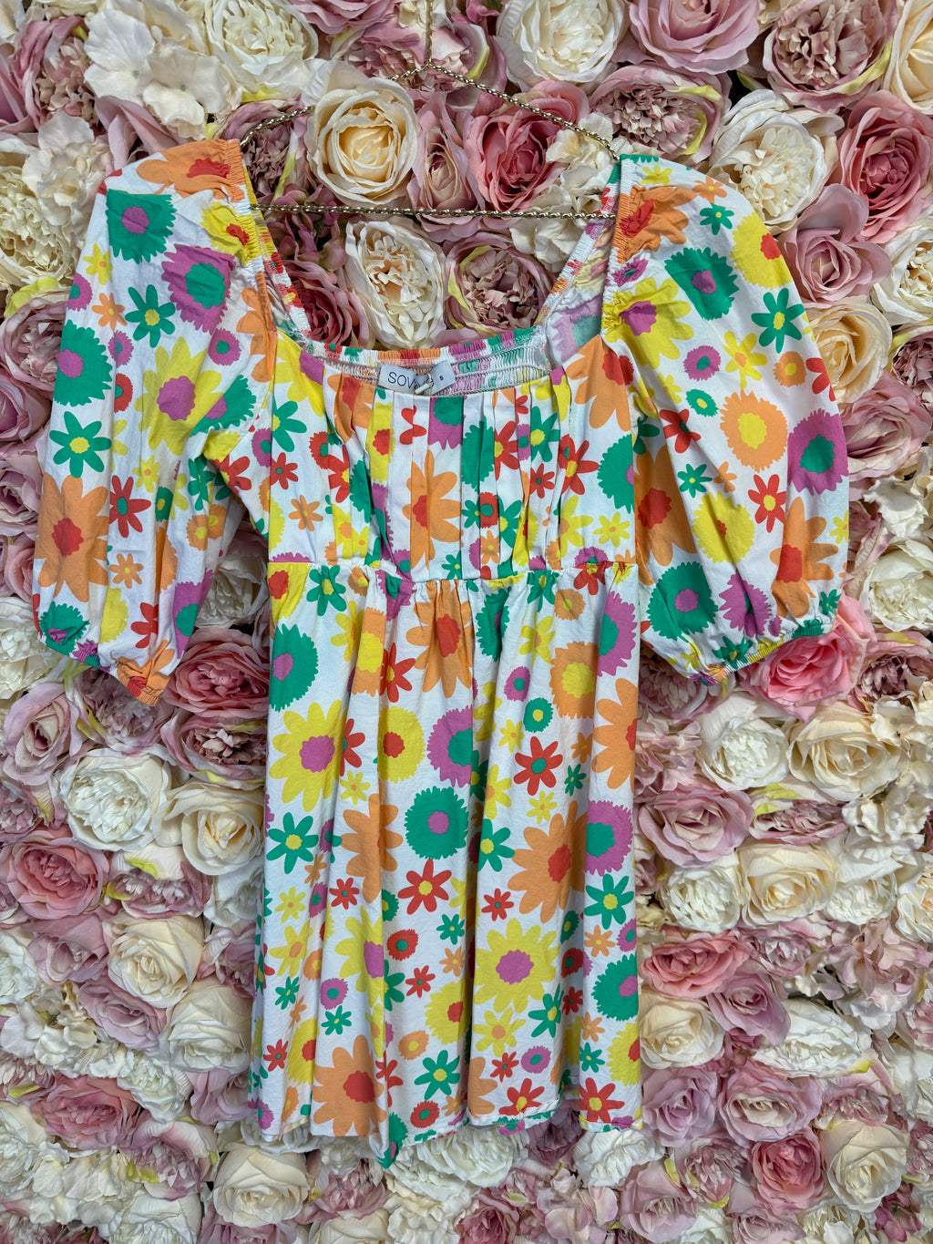 Sovaye Floral Mini Dress Multi Sz. S