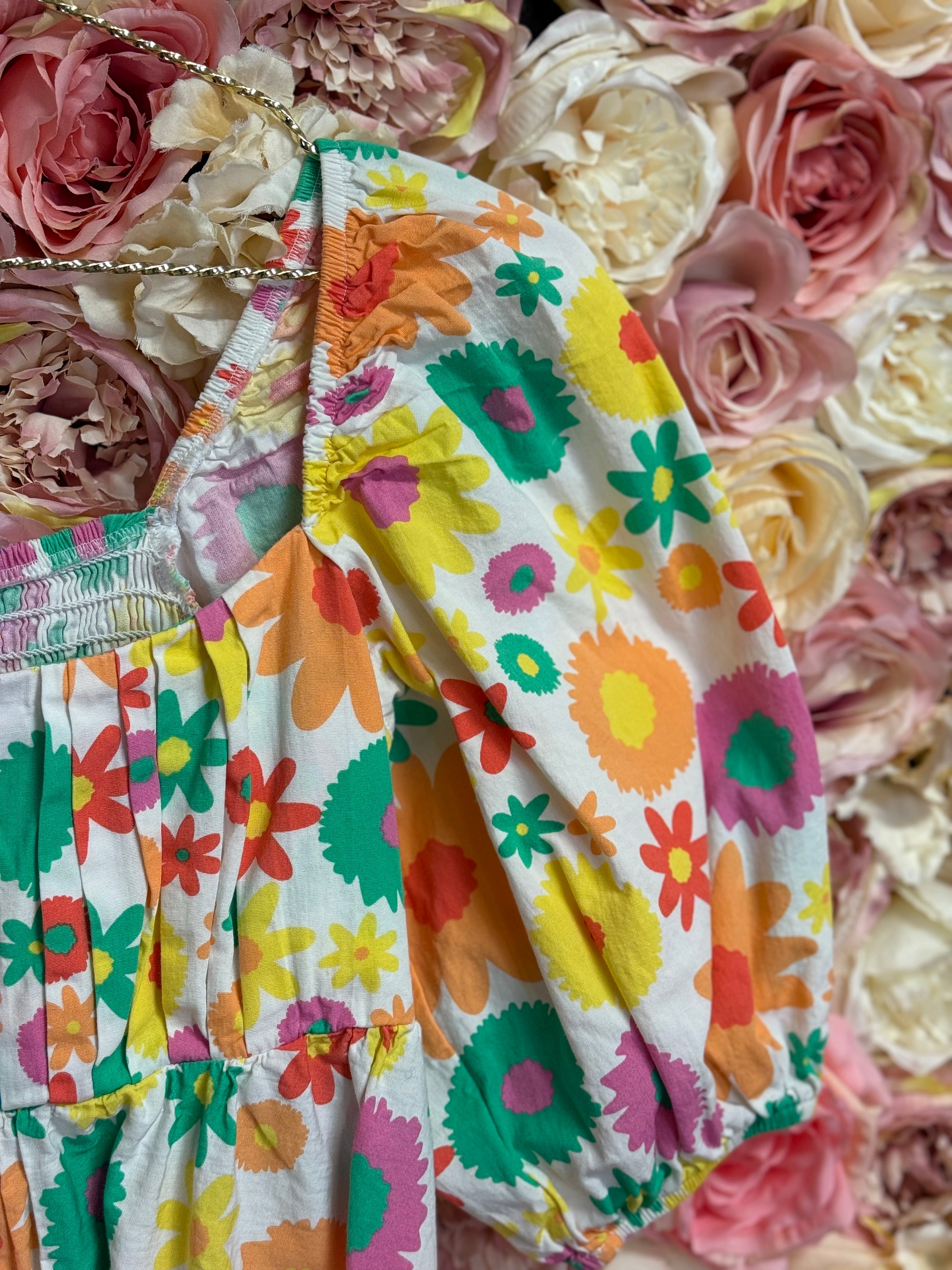 Sovaye Floral Mini Dress Multi Sz. S