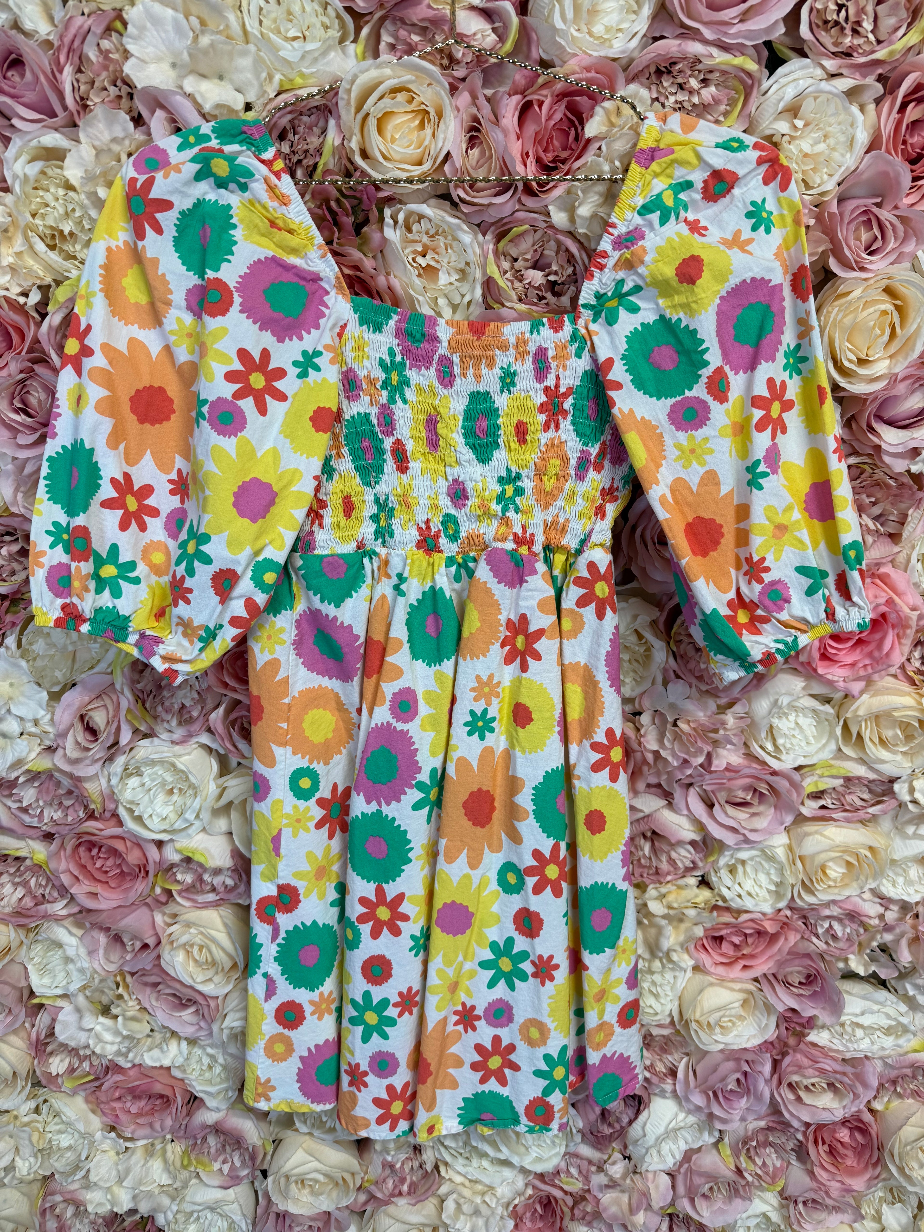 Sovaye Floral Mini Dress Multi Sz. S