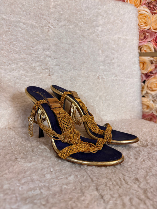 Gianmarco Lorenzi Sandal Heels Gold