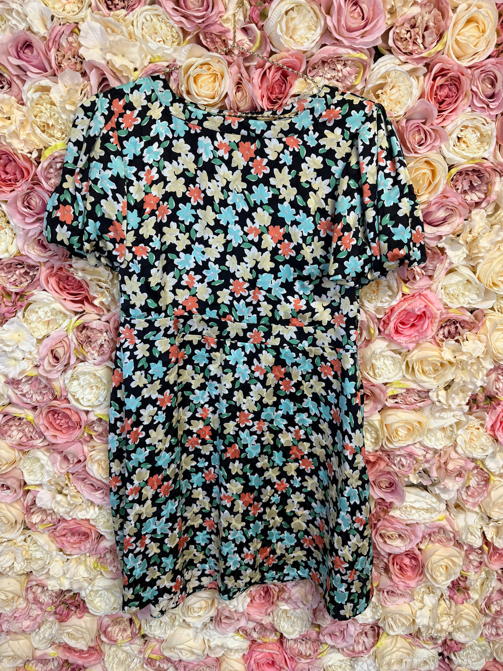 Saint Laurent Floral Silk Dress Multi Sz. 40 DE