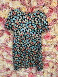Saint Laurent Floral Silk Dress Multi Sz. 40 DE