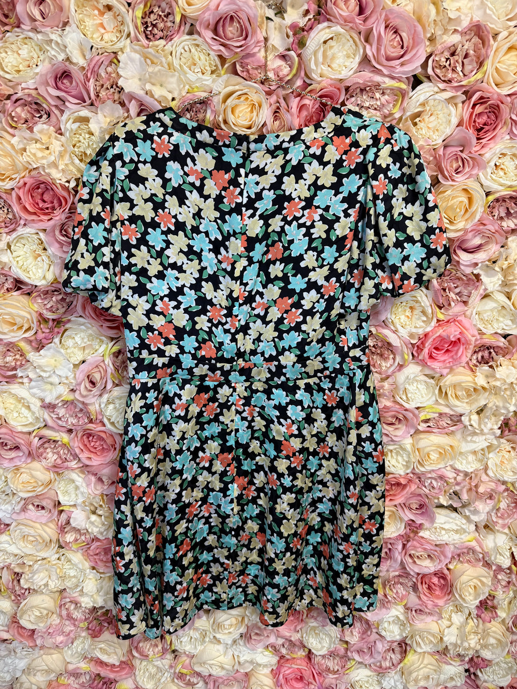 Saint Laurent Floral Silk Dress Multi Sz. 40 DE