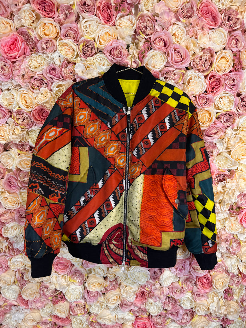 Etro Bomber Jacket Reversible Yellow Multi