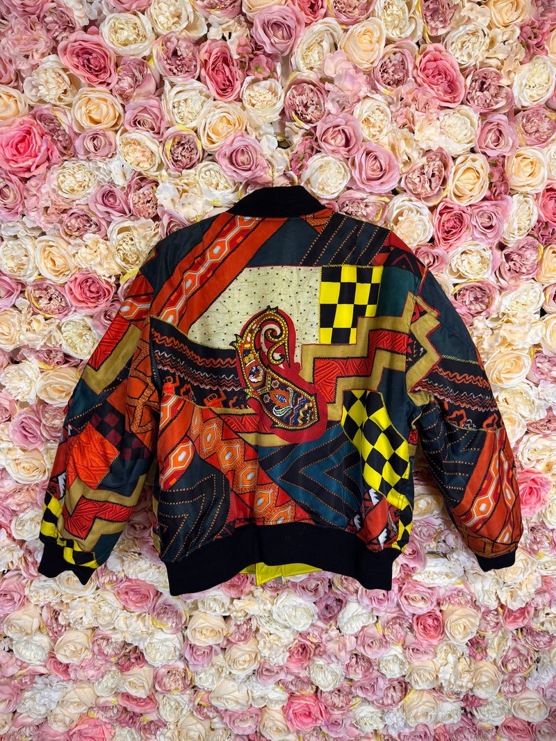 Etro Bomber Jacket Reversible Yellow Multi