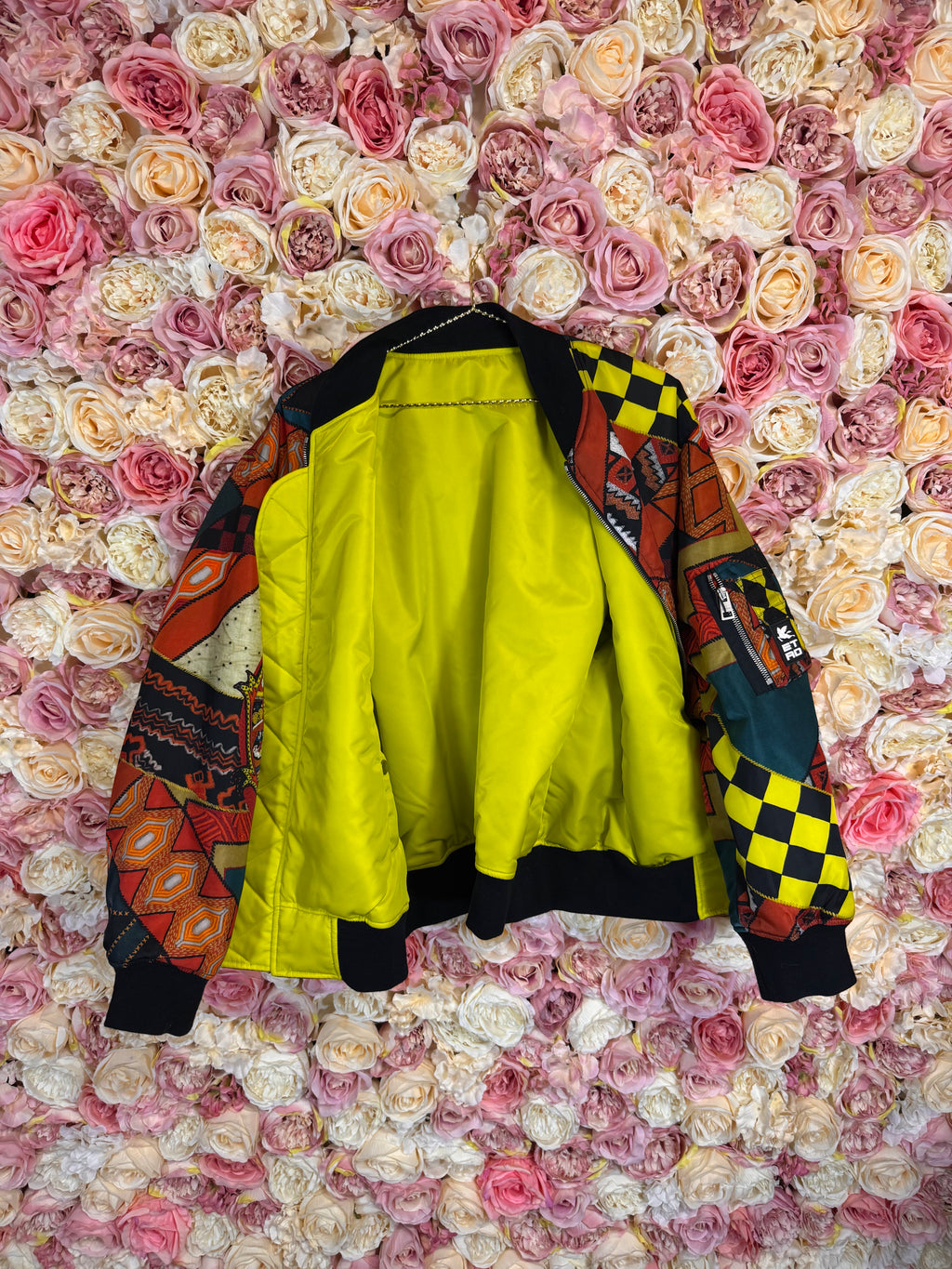 Etro Bomber Jacket Reversible Yellow Multi