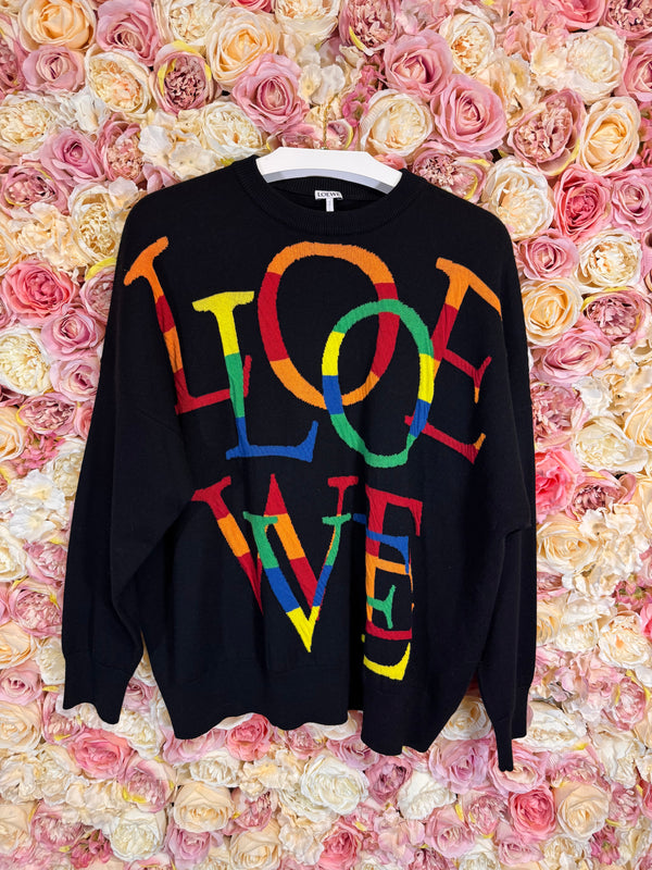 Loewe Oversized Sweater Black Multi