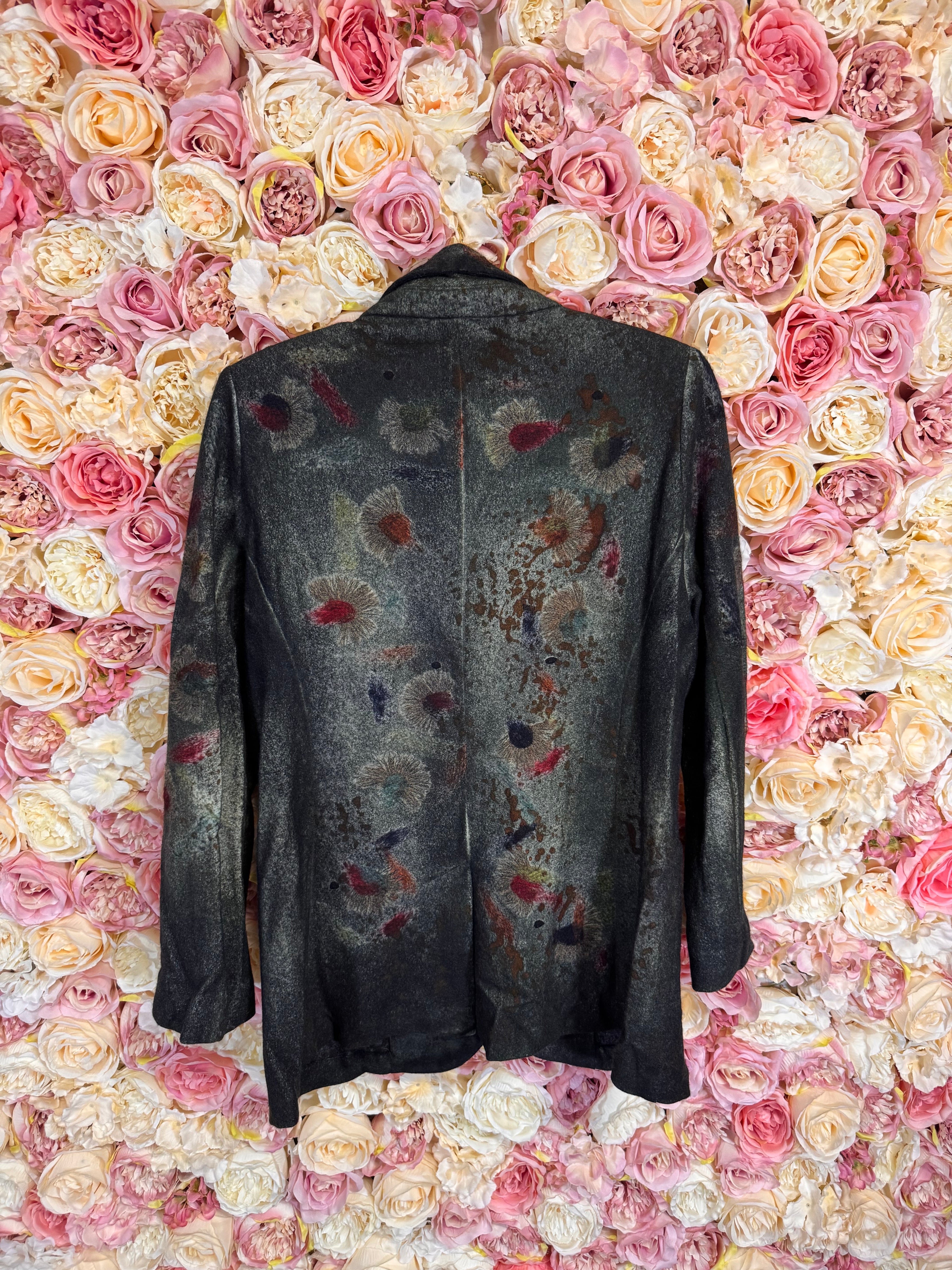 Avant Toi Wool Cashmere Mix Blazer Green Multi