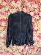 Avant Toi Thick Linen Blazer Petrol