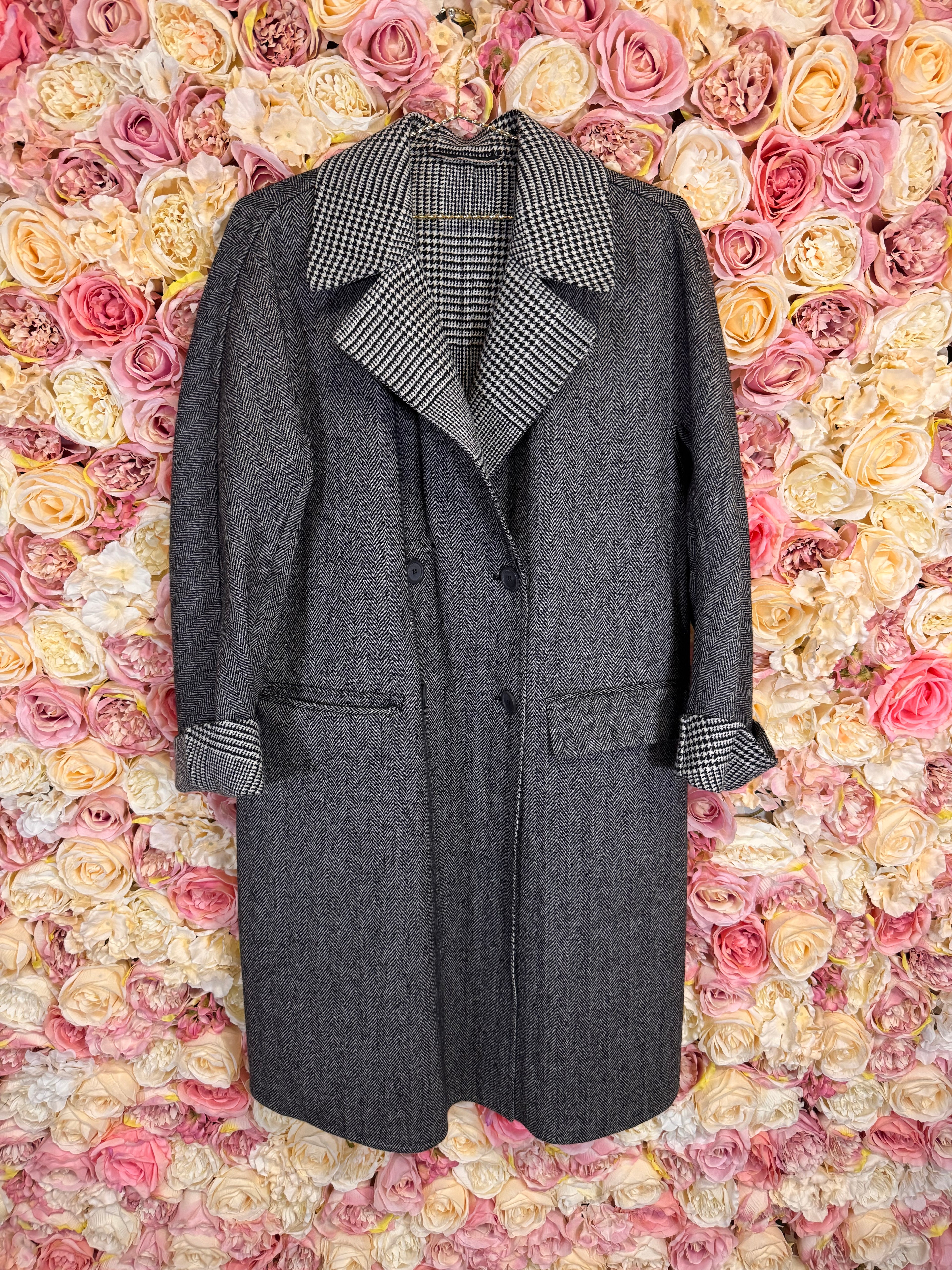 Ermanno Scervino Coat Black White