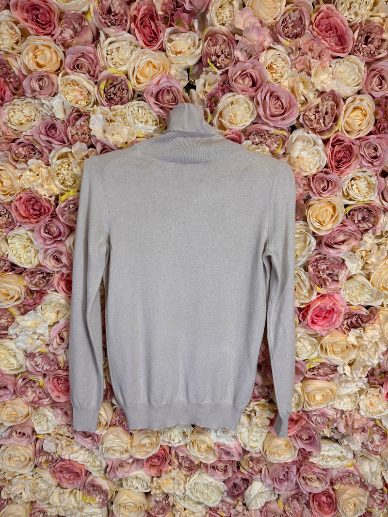 Stefanel Cashmere Sweater Turtleneck Light Pink & Beige