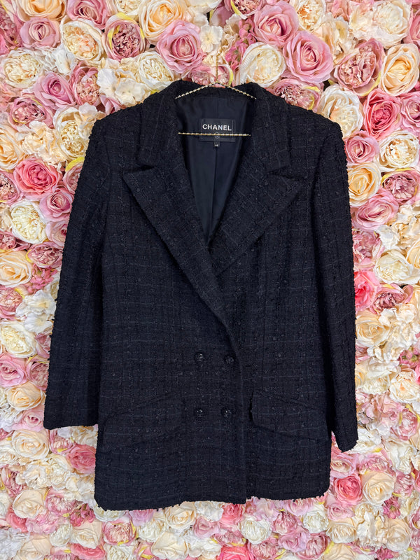 Chanel Tweed Blazer 22C Collection Black