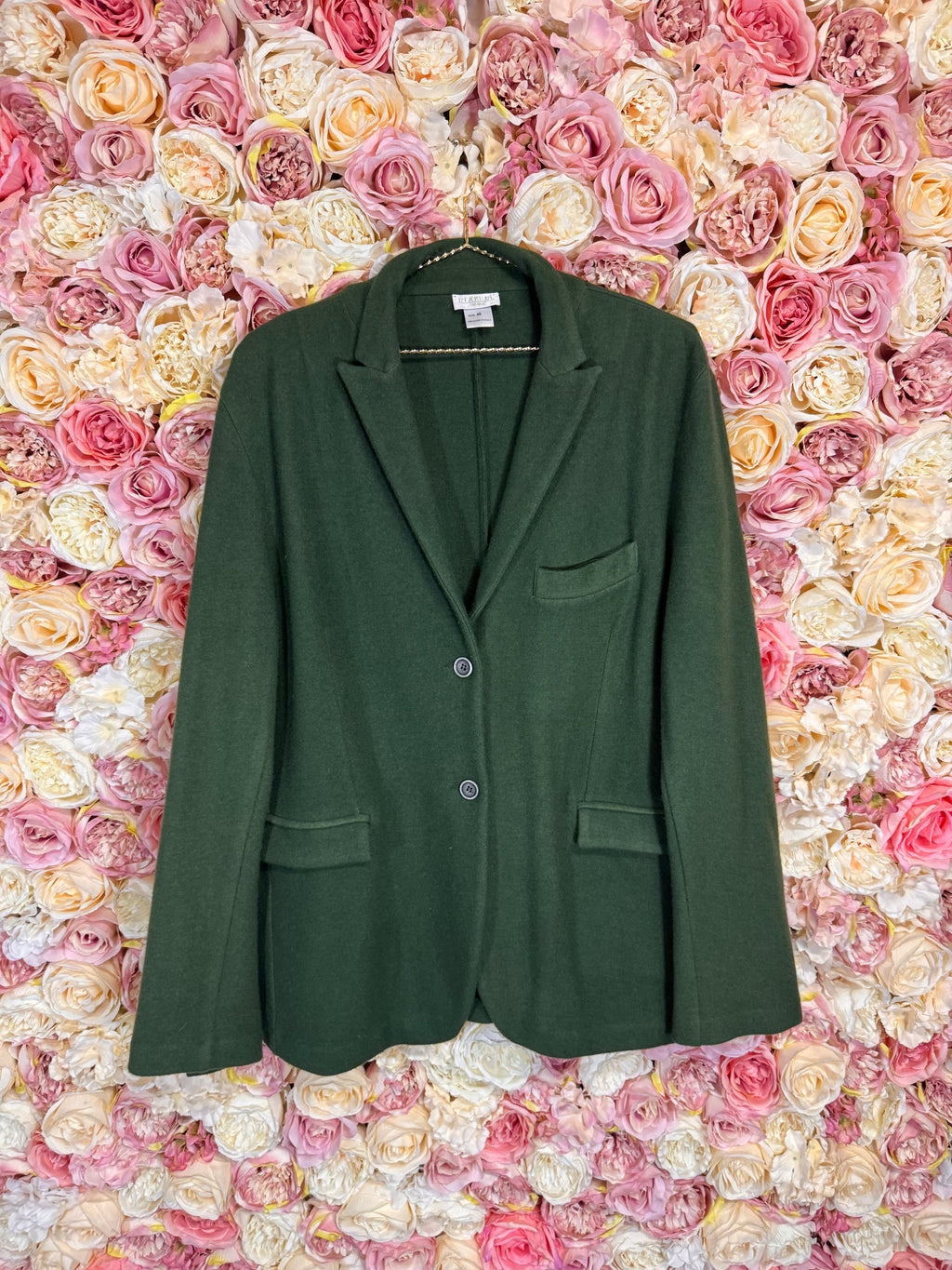 Liapull Cashmere Wool Blazer Green &amp; Blue