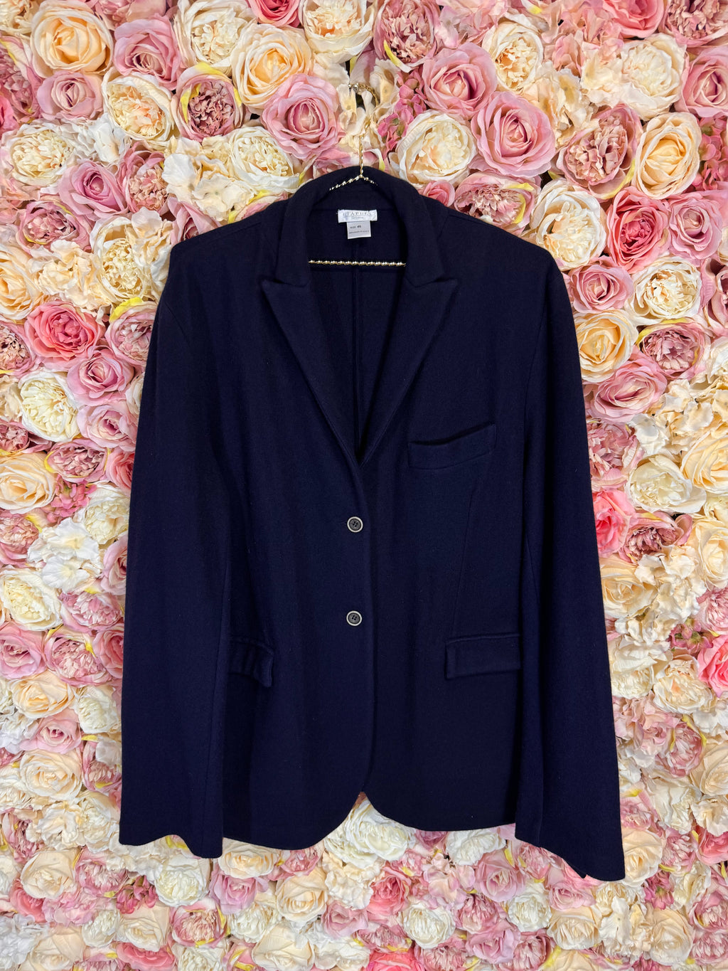 Liapull Cashmere Wool Blazer Green &amp; Blue