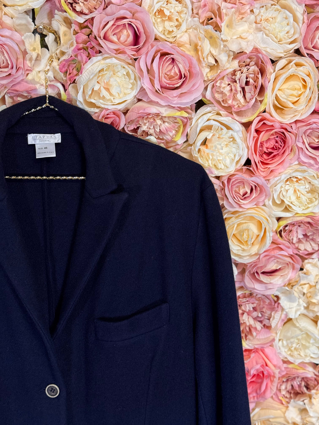 Liapull Cashmere Wool Blazer Green &amp; Blue