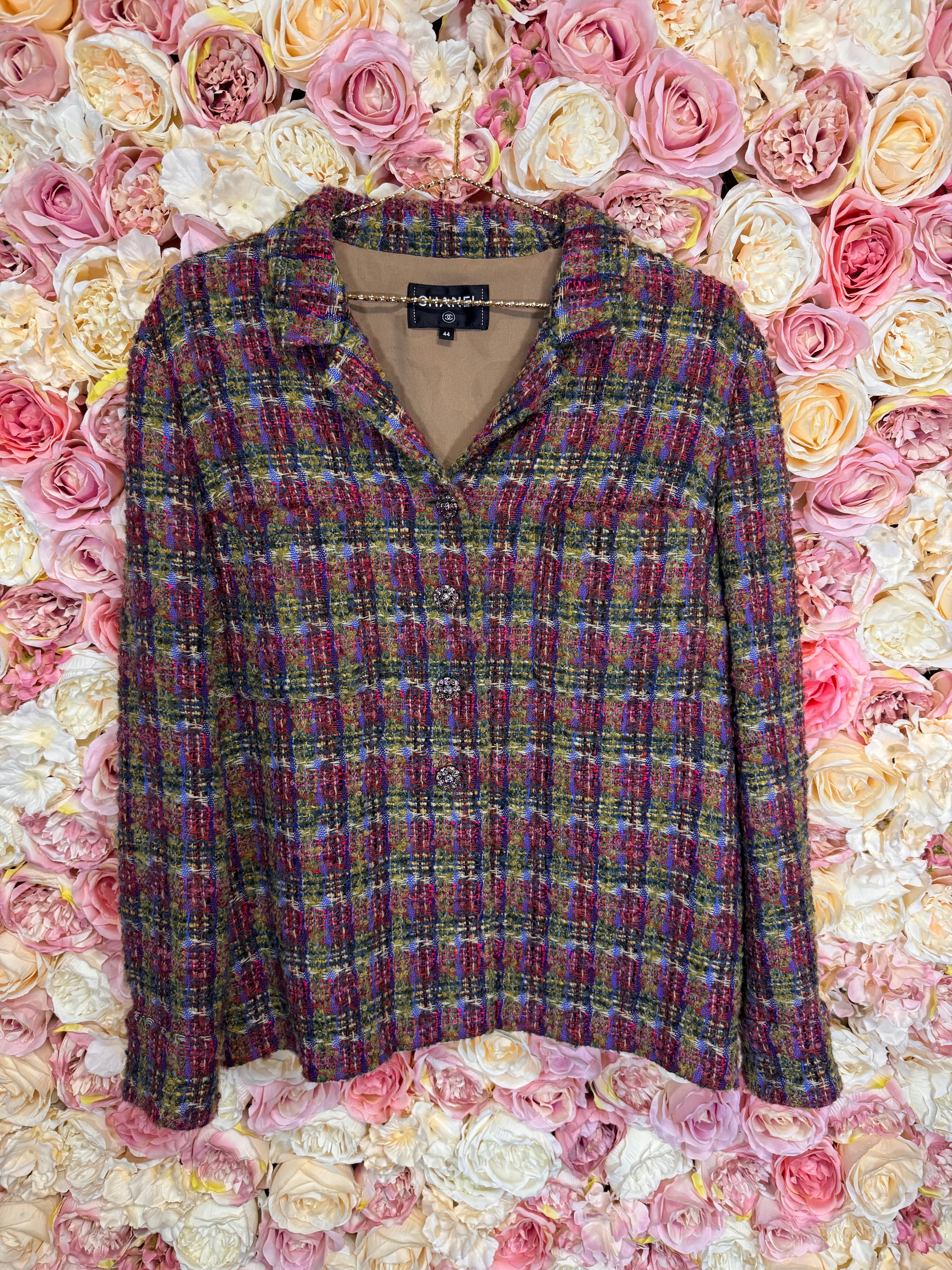 Chanel Tweed Shirt Jacket 2022 Multicolor