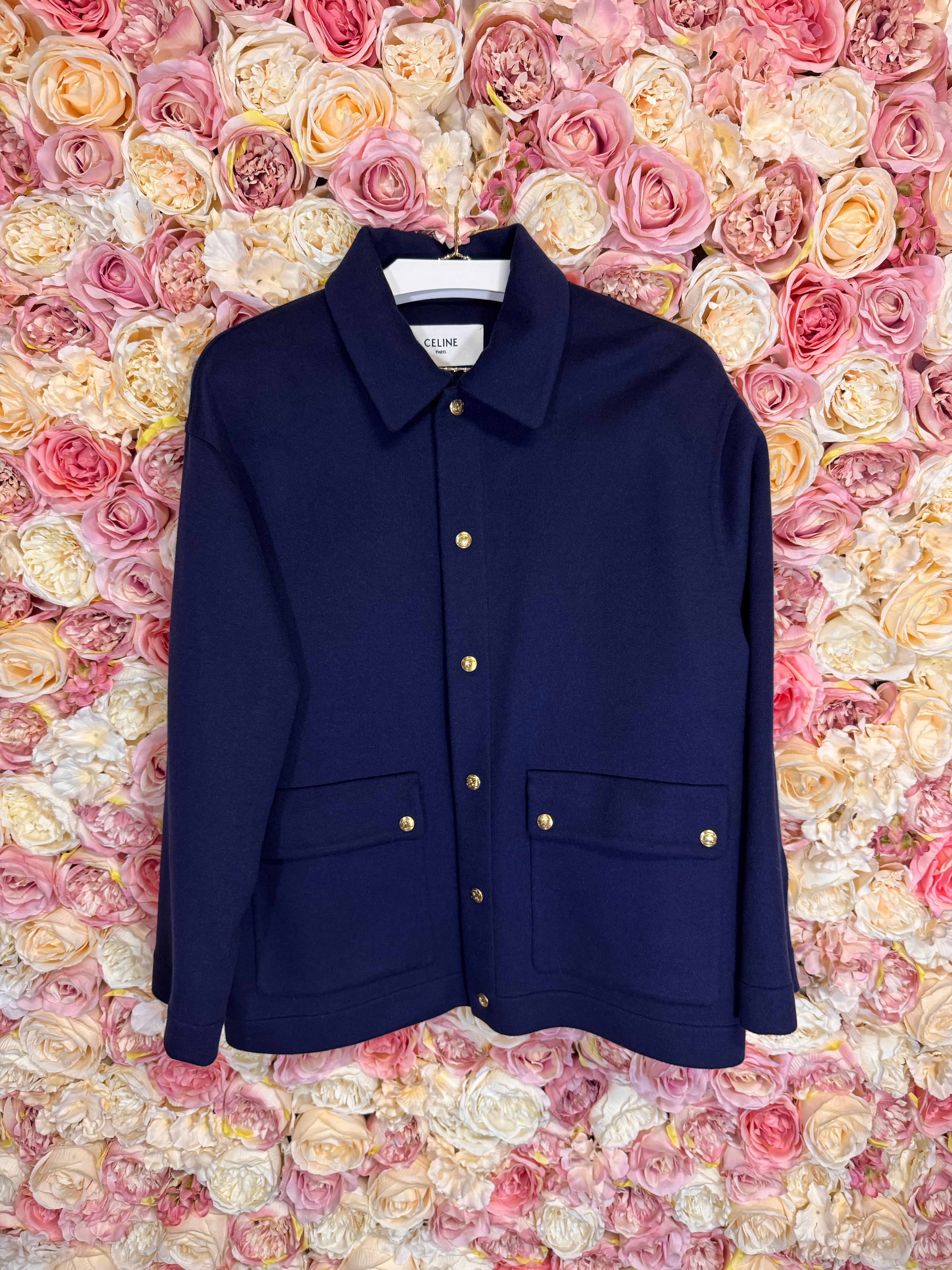 Celine Cashmere Jacket Blue