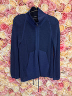 Akris Cashmere Cotton Cardigan Blue