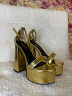Public Desire Platform Heels Gold Sz. 39 EU