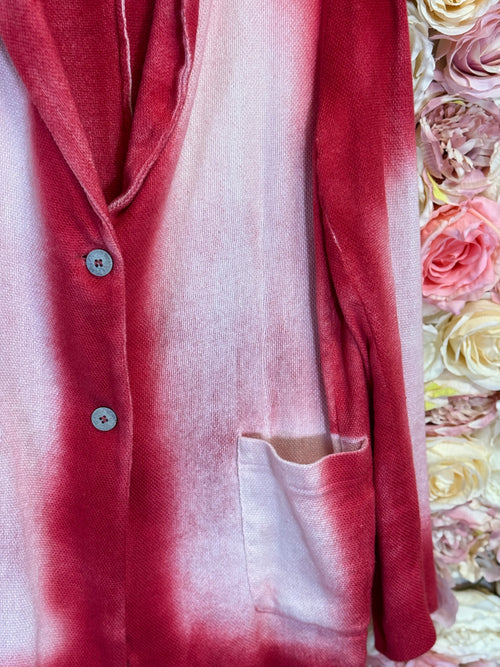 Avant Toi Linen Cotton Mix Jacket Red Sz. L