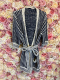 Chanel Knit Cardigan Blue White Sz. 42 DE