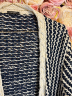 Chanel Knit Cardigan Blue White Sz. 42 DE