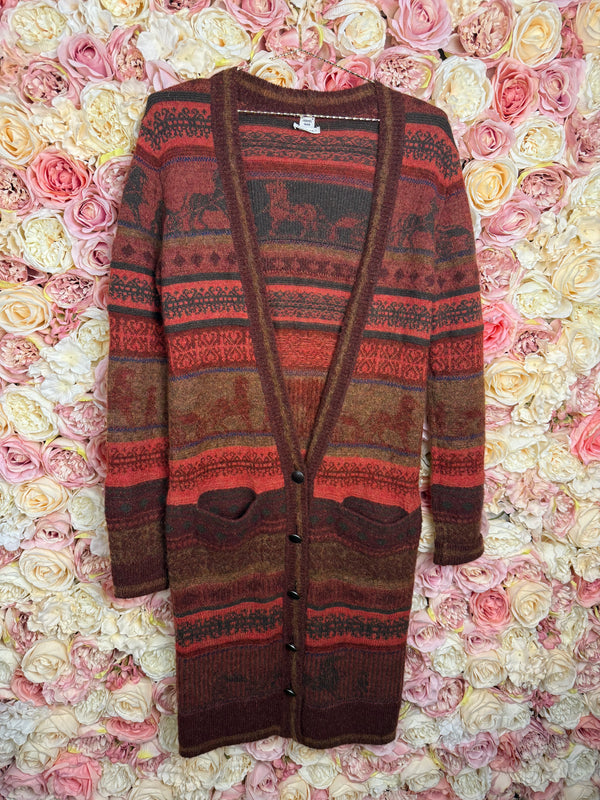 Hermès Knit Jacket Bordeaux Multi Sz. 38 DE