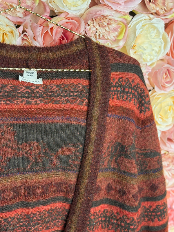Hermès Knit Jacket Bordeaux Multi Sz. 38 DE