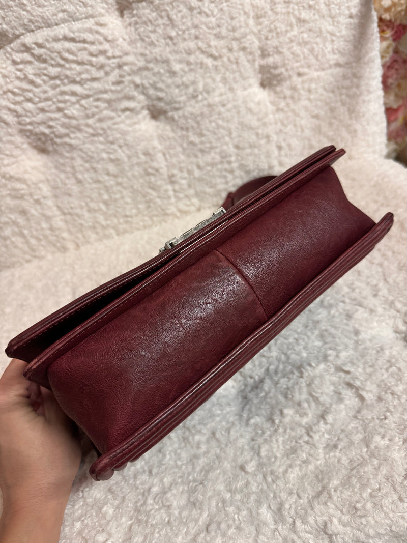 Chanel Boy Bag "New Medium" Dark Red