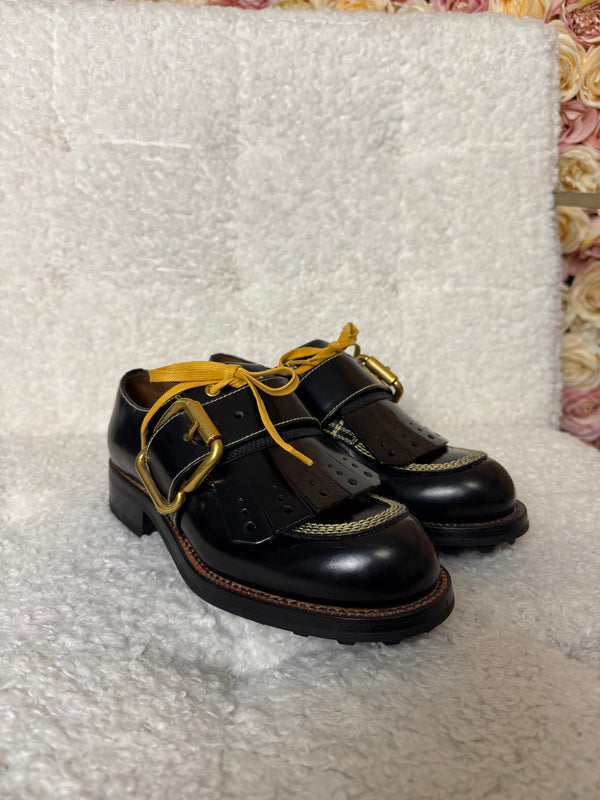 Prada Leather Shoes Black Sz. 36 EU