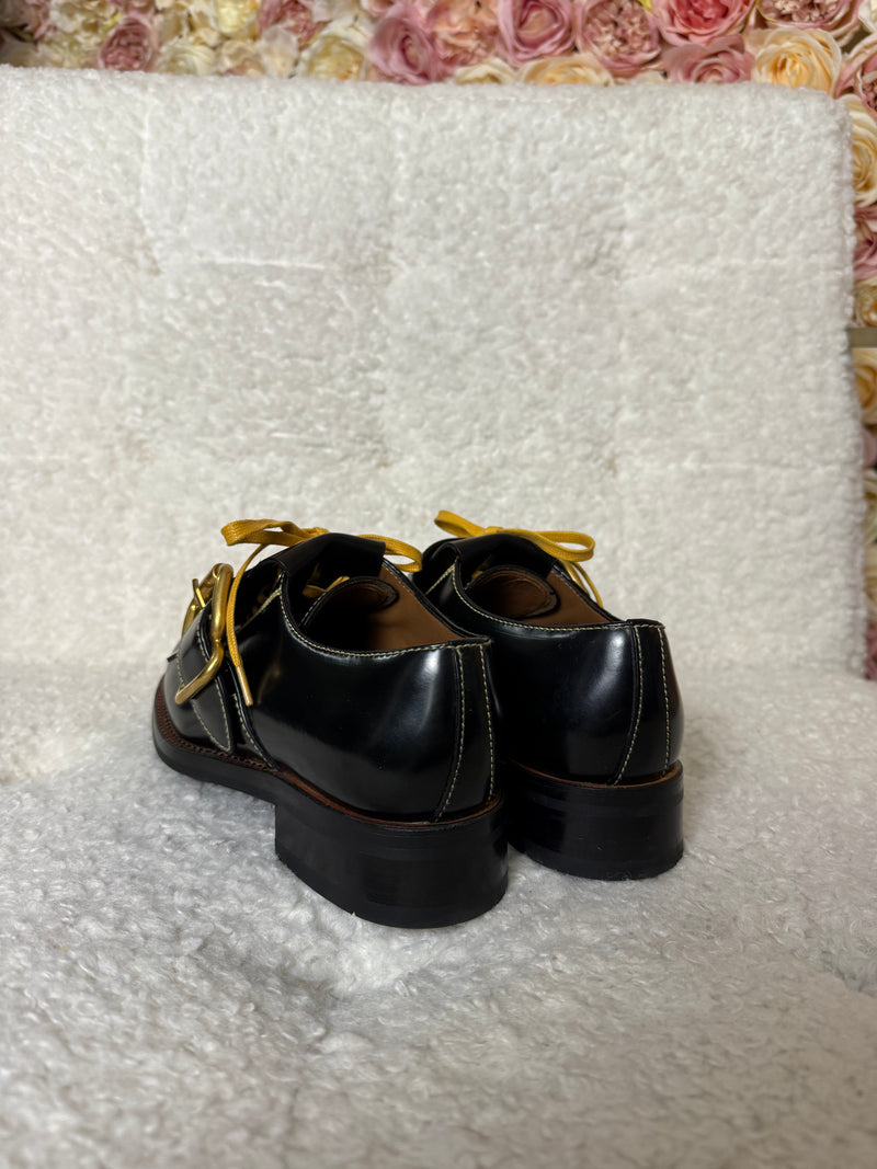 Prada Leather Shoes Black Sz. 36 EU