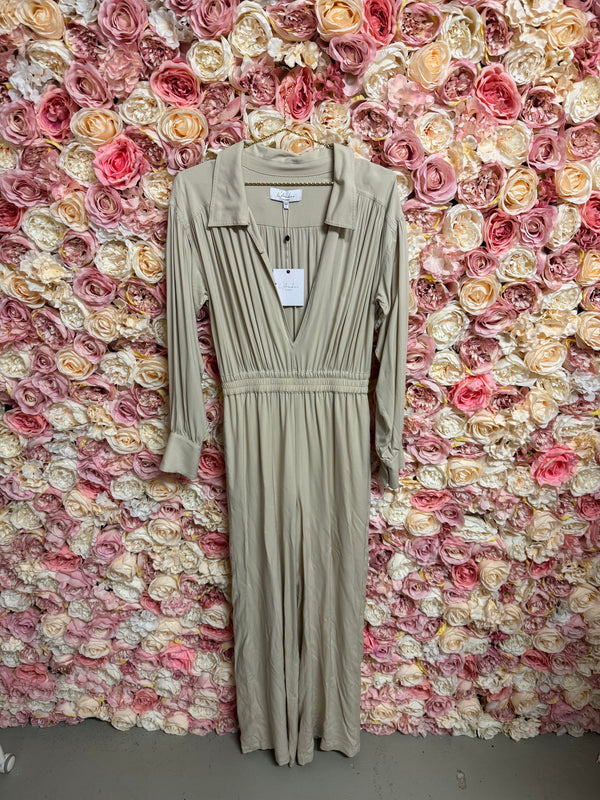 L'Academie Los Angeles Jumpsuit Beige