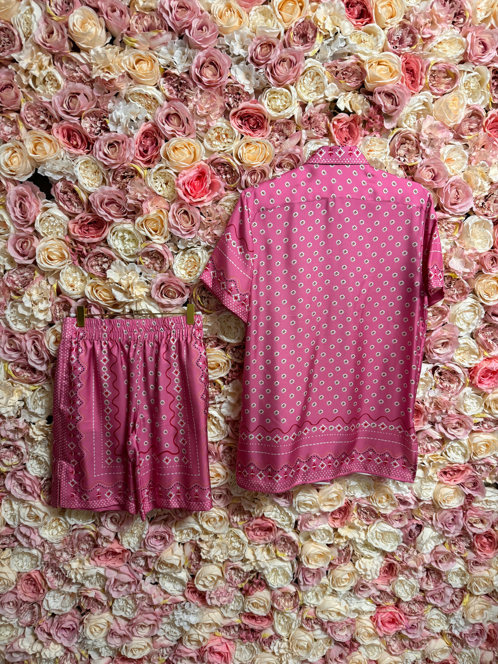Ermanno Scervino Silk Set Pink