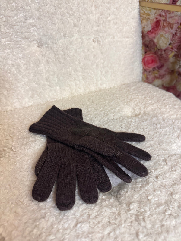 No Name Wool Gloves Brown